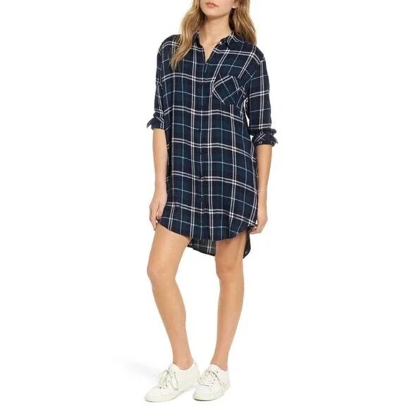 Rails Bianca Plaid Shirt‎ Dress - Picture 1 of 5